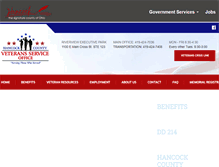 Tablet Screenshot of hancockveterans.com